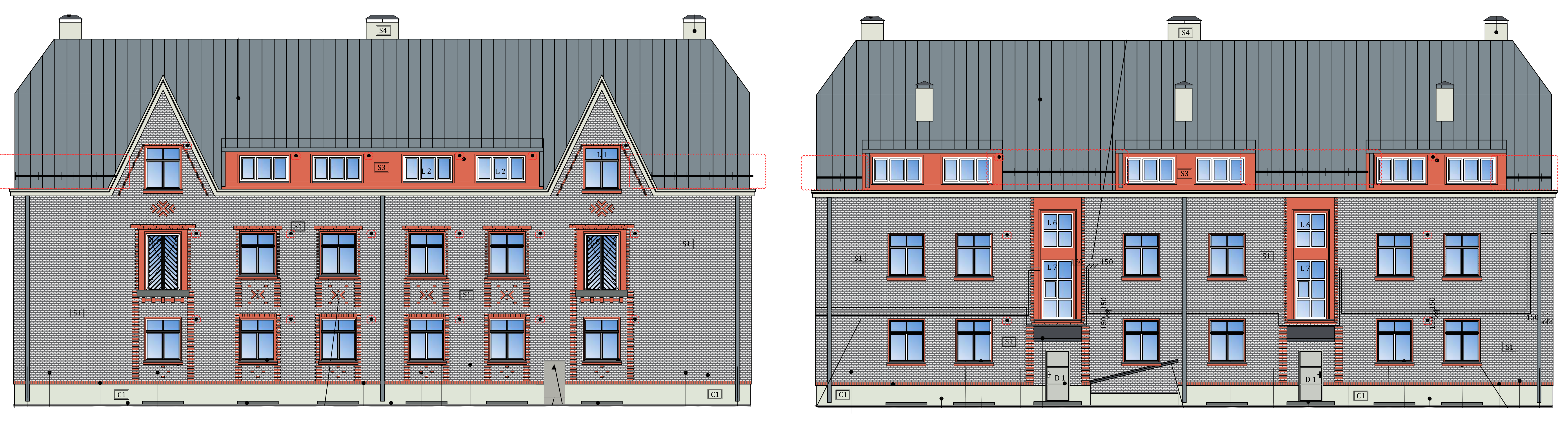 Čiekurkalna 1. līnijas 72A ēkas renovācijas vizualizācija