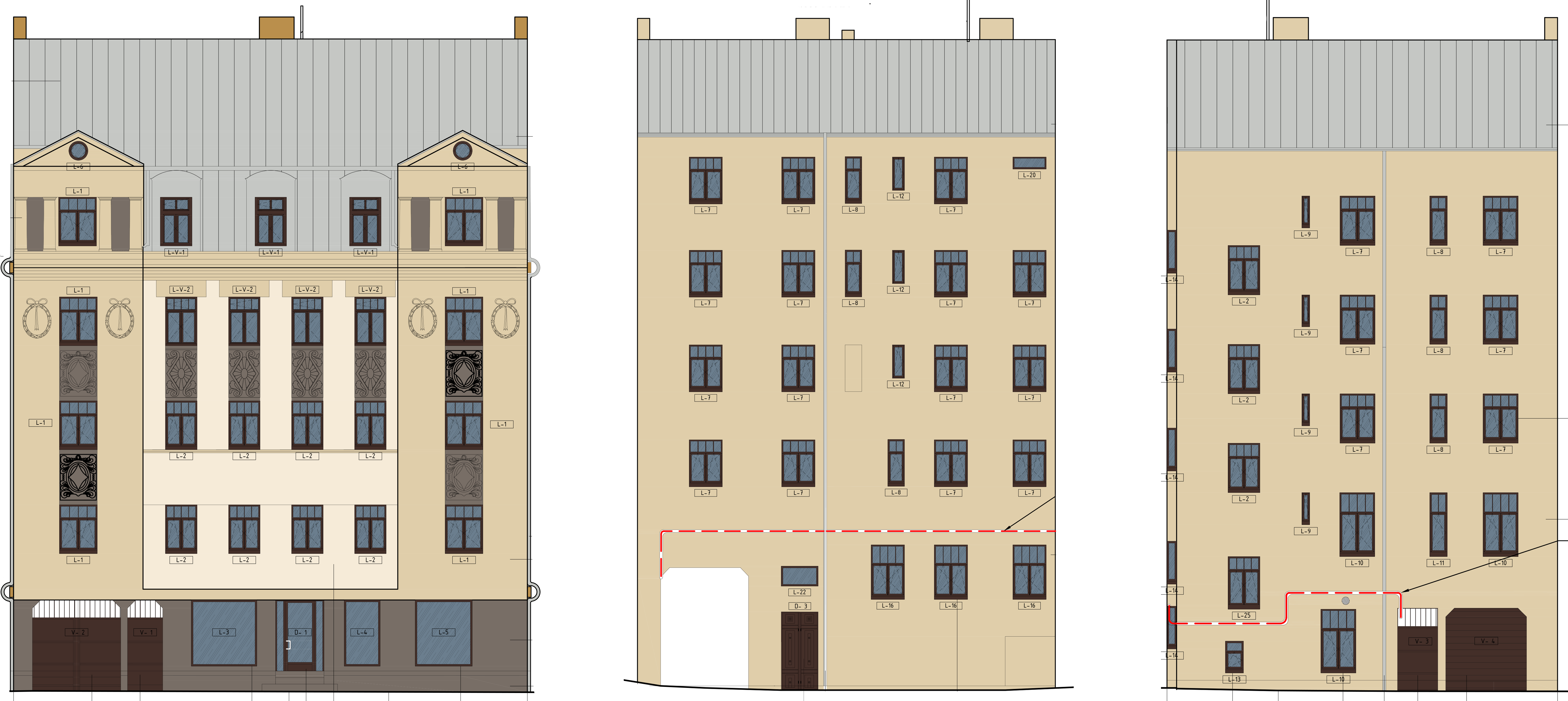 Hospitāļu ielas 15 ēkas renovācijas vizualizācija