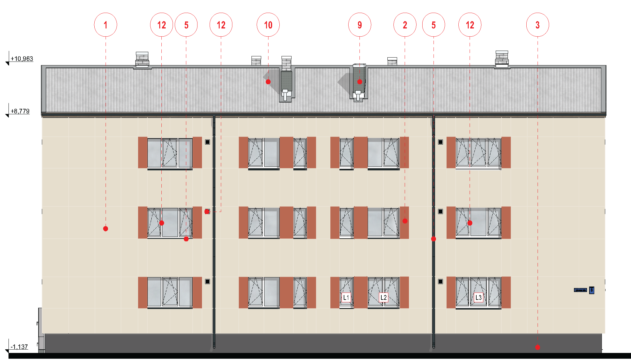 Ķekavas ielas 8 ēkas renovācijas darbu vizualizācija