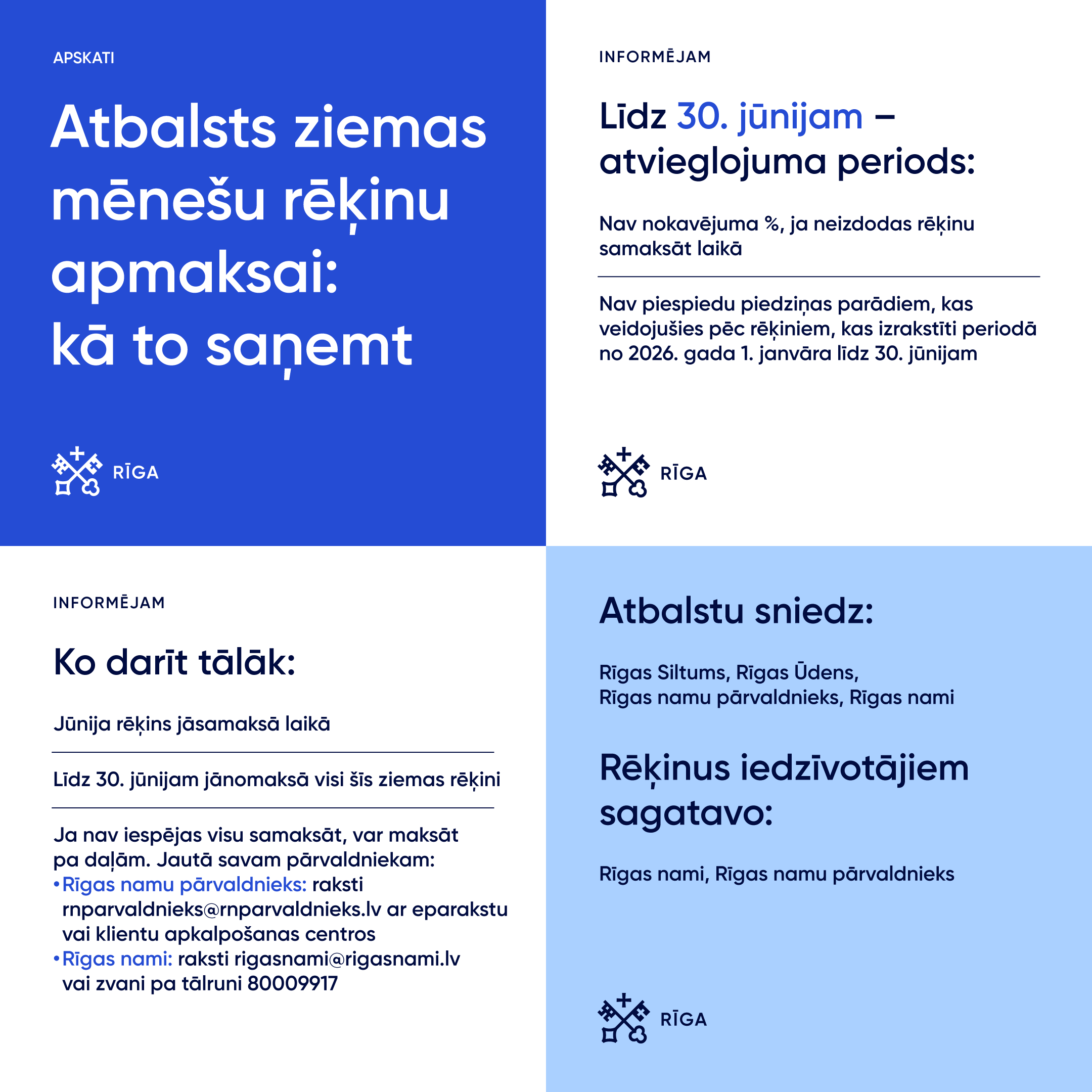 Infografika. Atbalsts ziemas mēnešu rēķinu apmaksai: kā to saņemt.