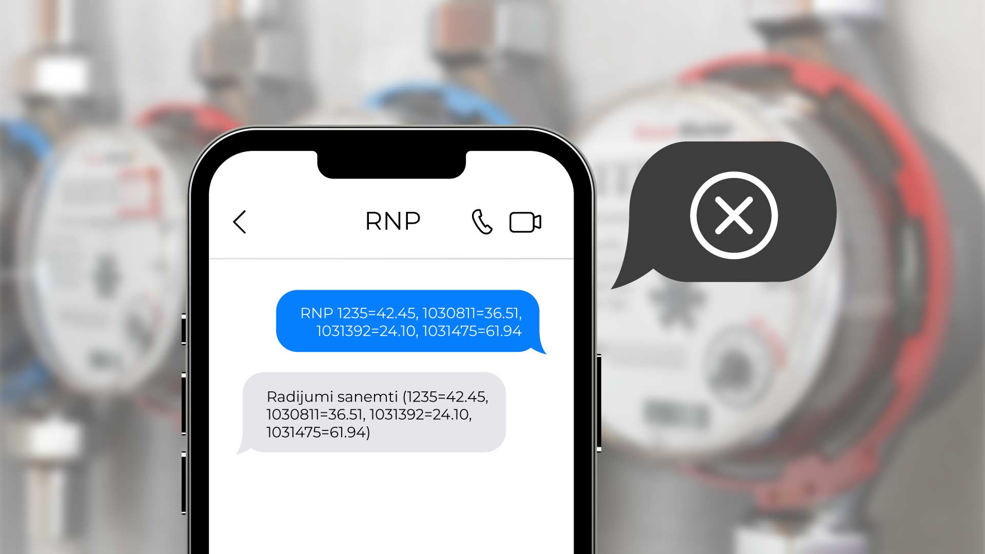 Pašlaik nav iespējams iesniegt ūdens skaitītāju rādījumus ar īsziņu