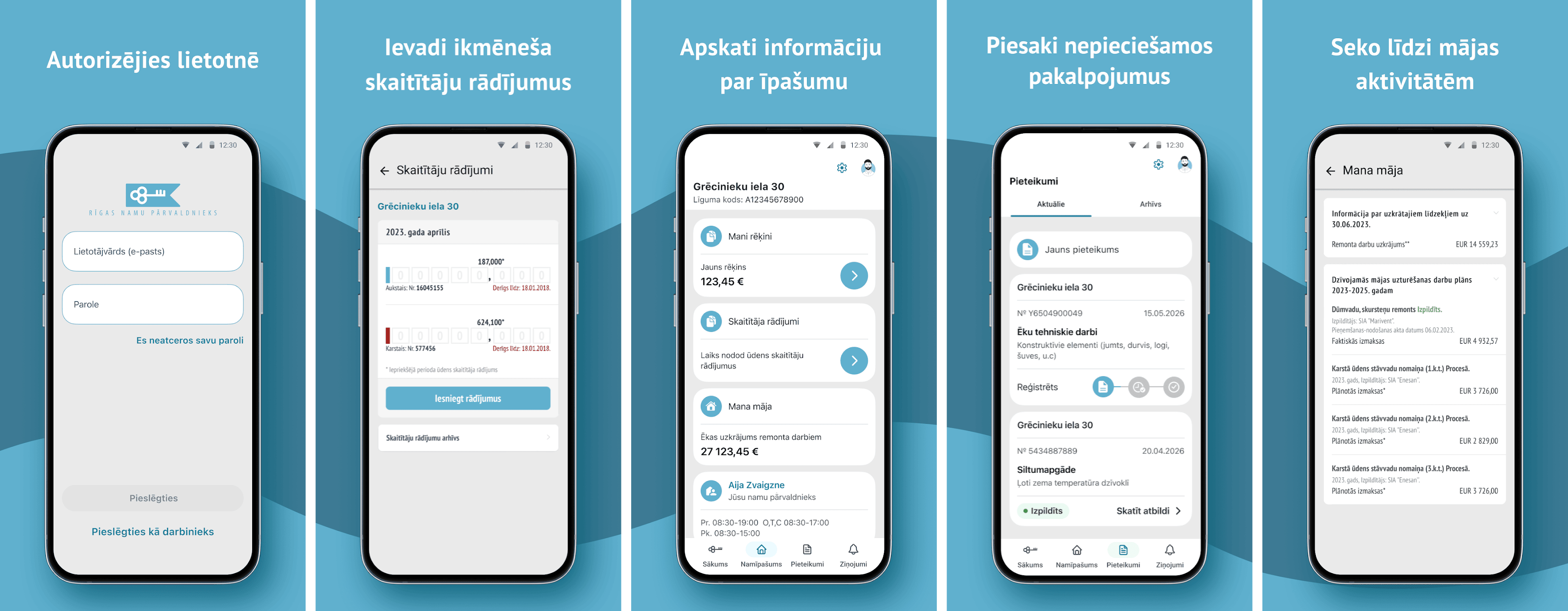 RNP mobilā lietotne atvērta mobilajā ierīcē